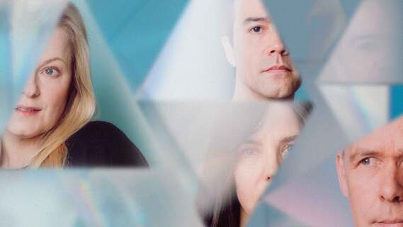 Fire skuespillere i kaleidoskopeffekt