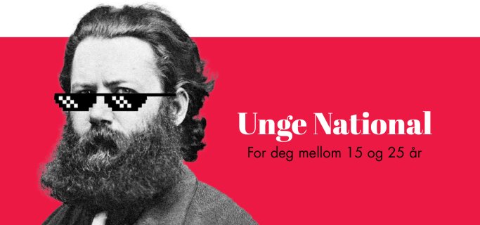 Unge Ibsen med solbriller